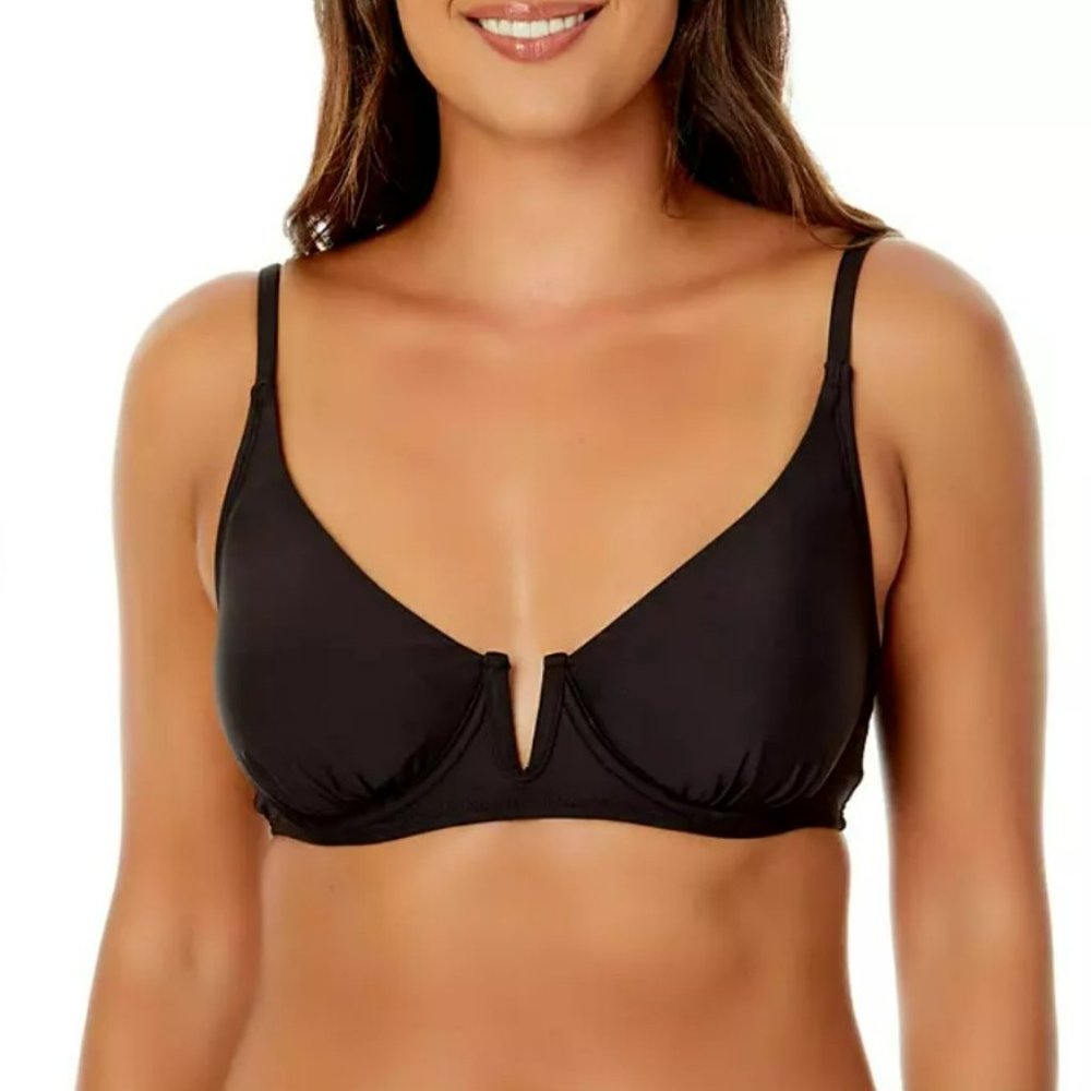 NWT Anne Cole Limited Edition Ladies Swim V-Wire Bikini Top Size Small